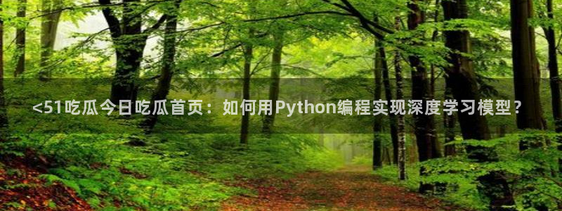 cggolive51吃瓜:<51吃瓜今日吃瓜首页:如何用Python编程实现深度学习模型?