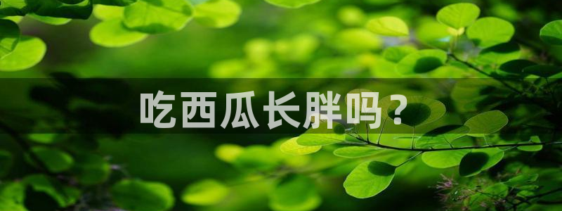 tongrentu8吃瓜吃瓜:吃西瓜长胖吗?